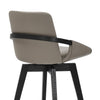 Apex Counter-Height Stool with Swivel Seat & Vegan Leather Fabric, 27"H, Wood & Metal - Taupe | Tabouret 27 po Apex de hauteur comptoir en tissu de cuir végétalien et en métal avec siège pivotant - taupe