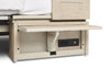 Parker Cabinet Bed with Memory Foam Mattress, Brushed Driftwood - Queen Size    | Armoire-lit Parker - Taupe