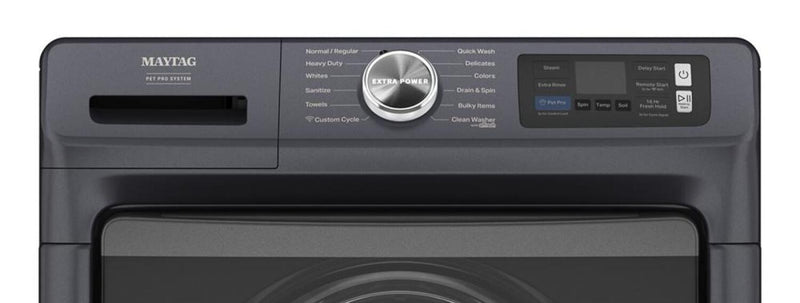 Laveuse intelligente à chargement frontal Pet Pro de 5,8 pi3 de Maytag - acier minuit - MFW7020RF