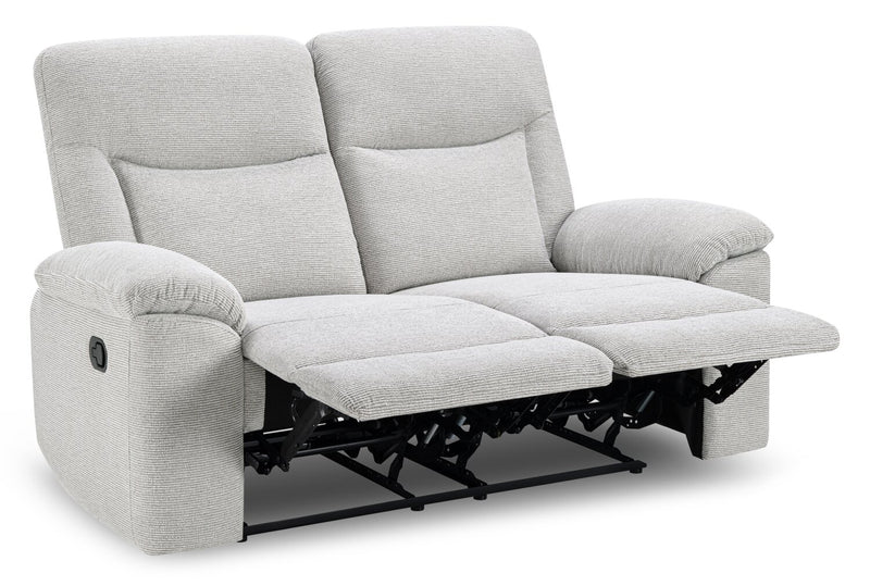 Causeuse à inclinaison manuelle Spencer de 65,6 po en tissu de chenille - grise