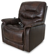 Fauteuil basculeur à inclinaison électrique à 3 positions Parker de 36 po en cuir véritable - brun