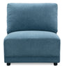 Voyage Modular Fabric Armless Chair with Removable Back Cushions – Blue | Fauteuil sans accoudoirs modulaire Voyage en tissu avec coussins de dossier amovibles - bleu