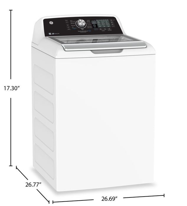 Laveuse GE à chargement par le haut de 5,3 pi³ avec système de lavage Infusor - blanc - GTW681BMRWS