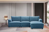 Voyage Modular 3-Piece Right-Facing Fabric Sectional with Removable Back Cushions – Blue | Sofa sectionnel modulaire de droite Voyage 3 pièces en tissu avec coussins de dossier amovibles - bleu