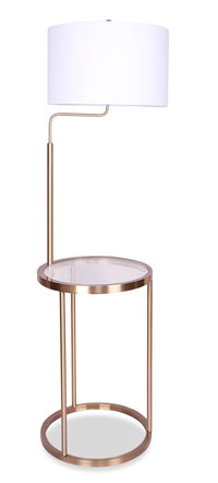 Lampe à pied Mabel de 57 po en métal laiton