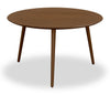 Table à café moderne Viola de 29,5 po avec dessus rond - noyer brun