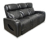 Elite 86" Genuine Leather Massage Power Reclining Sofa with Immersive Audio and Power Headrests - Black | Sofa de massage à inclinaison électrique Elite de 86 po en cuir véritable avec son immersif et appuie-têtes électriques - noir