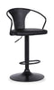 Hero Barstool with Swivel & Adjustable Seat, Vegan Leather Fabric, 23.5-32"H, Metal - Charcoal | Tabouret 23.5-32 po bar Hero en tissu de cuir végétalien et en métal avec siège pivotant et réglable - gris