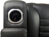 Zen 40" Leather-Look Fabric Power Reclining Massage Chair with Power Headrest and Heated Seat - Black | Fauteuil de massage à inclinaison électrique Zen de 40 po en tissu d’apparence cuir avec appuie-tête électrique et siège chauffant - noir