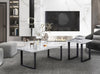 Serena 47.25" Modern Coffee Table - White & Black with Marble Look | Table à café moderne Serena de 47,25 po - blanche et noire avec imitation de marbre