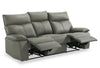 Matteo 88" Genuine Leather Power Reclining Sofa - Aviarah Grey | Sofa à inclinaison électrique Matteo de 88 po en cuir véritable - gris Aviarah