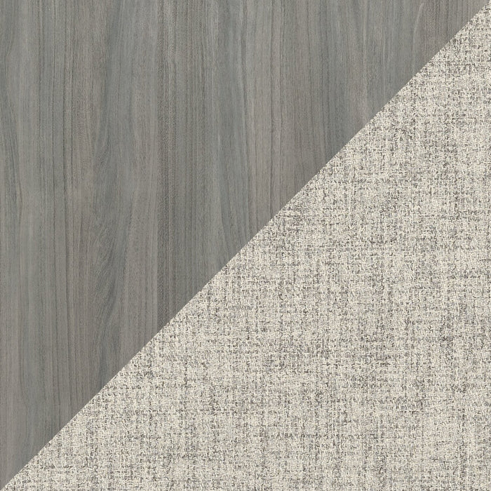 Ensemble de salle à manger Cove 7 pièces en mélamine avec table de 66 po (L), tiroirs de rangement et 6 chaises - gris