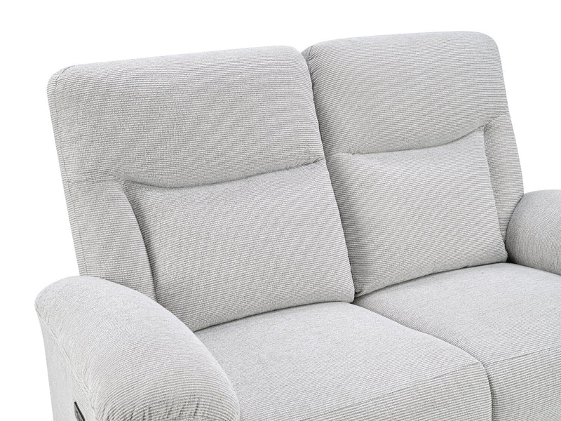 Causeuse à inclinaison électrique Spencer de 65,6 po en tissu de chenille - grise