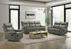 Matteo 42" Genuine Leather Reclining Chair - Aviarah Grey | Fauteuil inclinable Matteo de 42 po en cuir véritable - gris Aviarah