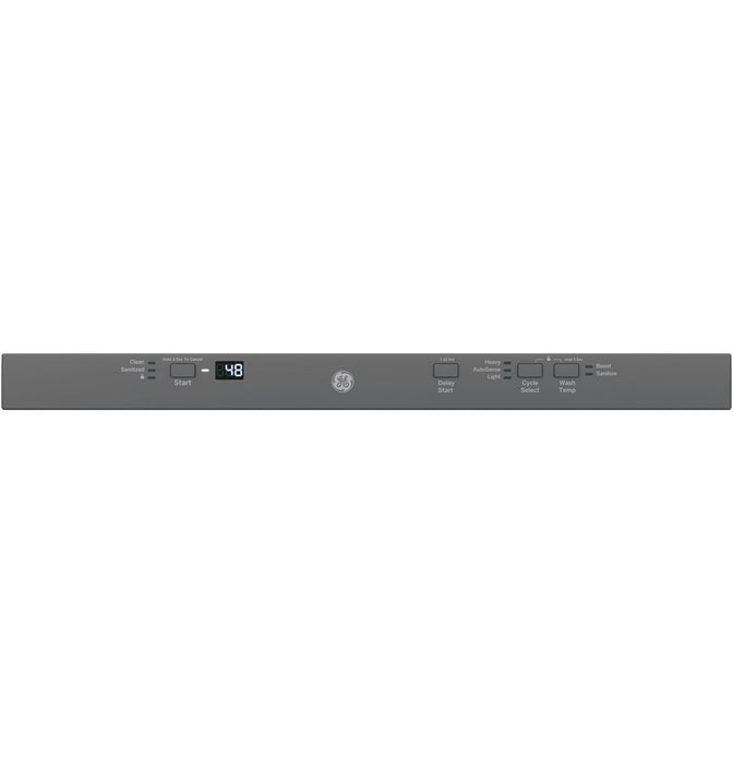 Lave-vaisselle GE de 24 po et de 51 dBA avec commandes sur le dessus et broyeur d’aliments solides PiranhaMC - acier inoxydable - GDT225SSLSS