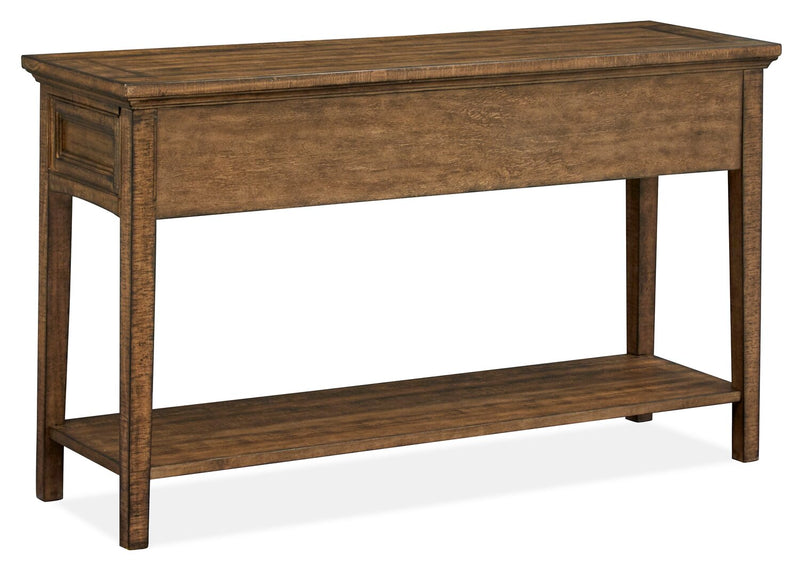 Table de salon traditionnelle Hanson de 50 po en pin - muscade grillée