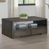 Zelda 48" Coffee Table with Storage and Shelf – Warm Mocha | Table à café Zelda de 48 po avec rangement et tablette - moka chaud | ZELBRCTB