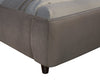 Mave Upholstered Platform Bed in Grey Velvet Fabric - Queen Size | Lit plateforme rembourré Mave en tissu de velours gris - format grand lit