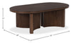 Barlow 52” Solid Wood Mid-Century Modern Coffee Table - Brown | Table à café Barlow de 52 po de style moderne du milieu du 20e siècle en bois massif - brune