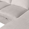 Envy 5-Piece Right-Facing Chenille Fabric Sleeper Sectional with Storage Chaise - Fog Grey |  Sofa-lit sectionnel de droite Envy 5 pièces en tissu de chenille avec fauteuil long de rangement - gris brouillard