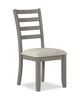 Cove 5pc Dining Table Set with Table & 4 Chairs, Storage Drawers, Melamine, 66"W - Grey | Ensemble de salle à manger Cove 5 pièces en mélamine avec table de 66 po (L), tiroirs de rangement et 4 chaises - gris