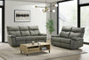 Matteo 88" Genuine Leather Power Reclining Sofa - Aviarah Grey | Sofa à inclinaison électrique Matteo de 88 po en cuir véritable - gris Aviarah