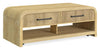 Table à café moderne Scott Living Lenore de 48 po avec rangement, tablette et roulettes - naturelle
