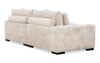 Alto 2-Piece Ultra Plush Faux Fur Fabric Sectional with Dual Cupholders and USB Ports - Mink Taupe | Sofa sectionnel Alto 2 pièces en tissu de fausse fourrure très douce avec deux porte-gobelets et ports USB - vison taupe
