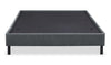 Amos Upholstered Platform Bed in Charcoal Fabric with Channelled Headboard - Queen Size | Lit plateforme Amos rembourré en tissu anthracite avec tête de lit à canaux - format grand lit