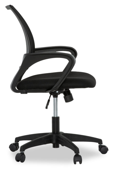 Chaise de bureau ergonomique réglable Raven de Sealy de 25,2 po avec rembourrage en mailles - noire