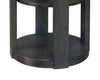 Declan 18" Modern Round End Table with Shelf - Black | Table de bout ronde Declan moderne de 18 po avec tablette - noire