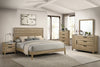Sable 5pc Bedroom Set with Bed, Dresser & Mirror, Light Brown - King Size | Ensemble de chambre à coucher Sable brun clair 5 pièces avec lit, commode et miroir - format très grand lit