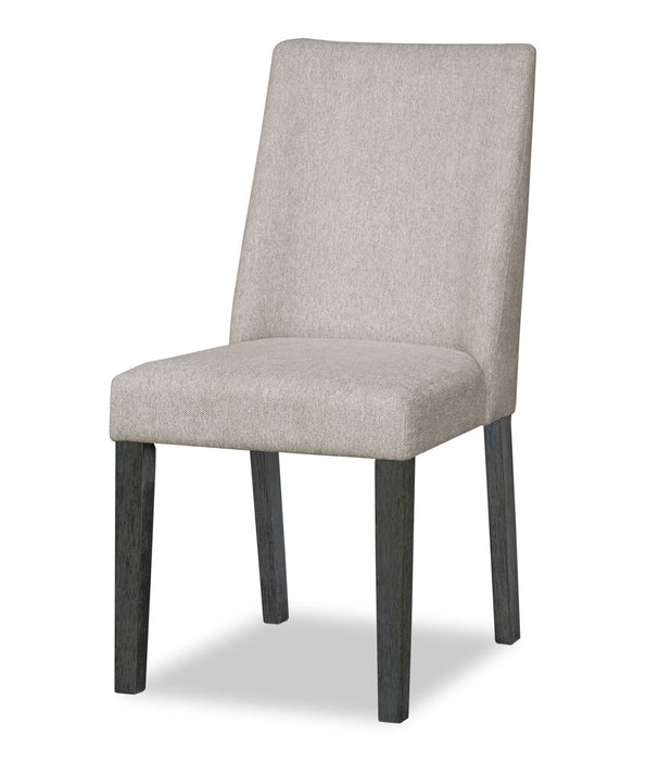 Ensemble de salle à manger Emery 7 pièces en bois avec table, rallonge, 72 po à 96 po (L) et 6 chaises - noir et gris