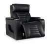 Zen 40" Leather-Look Fabric Power Reclining Massage Chair with Power Headrest and Heated Seat - Black | Fauteuil de massage à inclinaison électrique Zen de 40 po en tissu d’apparence cuir avec appuie-tête électrique et siège chauffant - noir