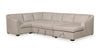 Envy 5-Piece Right-Facing Chenille Fabric Sleeper Sectional with Storage Chaise - Almond Beige | Sofa-lit sectionnel de droite Envy 5 pièces en tissu de chenille avec fauteuil long de rangement - beige amande