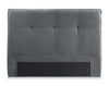 Tête de lit rembourrée Amos en tissu anthracite capitonné - format grand lit