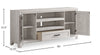 Scott Living Hayward 70” Modern TV Stand with Storage and Cable Management for TVs up to 75” - White | Meuble pour téléviseur moderne Scott Living Hayward de 70 po avec rangement et système de gestion des câbles pour téléviseurs jusqu’à 75 po - blanc