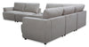 Voyage Modular 7-Piece Fabric Sectional with Console and Removable Back Cushions – Taupe | Sofa sectionnel modulaire Voyage 7 pièces en tissu avec console et coussins de dossier amovibles - taupe