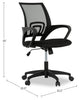 Sealy® Raven 25.2” Adjustable Ergonomic Office Chair with Mesh Padding - Black | Chaise de bureau ergonomique réglable Raven de Sealy de 25,2 po avec rembourrage en mailles - noire
