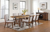 Boden Dining Chair with Polyester Fabric  - Beige & Brown | Chaise de salle à manger Boden en tissu de polyester - beige et brune