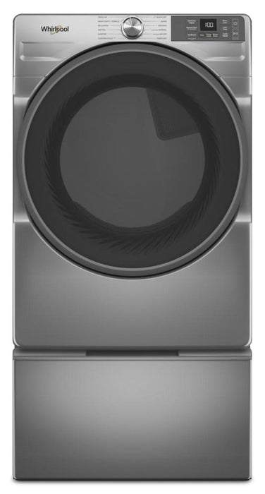 Sécheuse à gaz intelligente Whirlpool de 7,4 pi³ avec Wrinkle ShieldMC - argenté radieux - WGD5720RR 