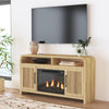 Scott Living Lenore 60" Electric Fireplace TV Stand with Storage - Natural | Meuble pour téléviseur Scott Living Lenore de 60 po avec foyer électrique et rangement - naturel | LENNTFIR