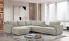 Voyage Modular 6-Piece Left-Facing Fabric Sectional with Console and Removable Back Cushions – Taupe | Sofa sectionnel modulaire de gauche Voyage 6 pièces en tissu avec console et coussins de dossier amovibles - taupe
