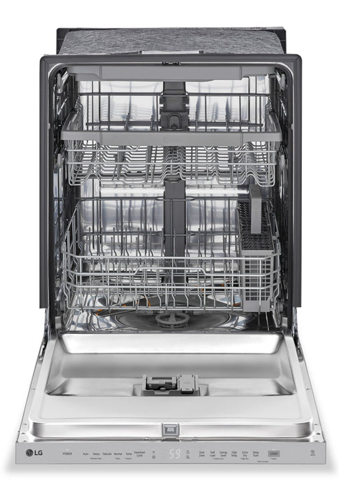 Lave-vaisselle encastré LG à 48 dBA de 24 po avec commandes sur le dessus et QuadWashMC - acier inoxydable Smudge-ProofMD - LDPN454HT