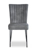 Ezra 7pc Dining Package with 63-79"W Extension Table & 6 Chairs - Faux White Marble & Grey | Ensemble de salle à manger Ezra 7 pièces avec table qui s’allonge de 63 po à 79 po (L) et 6 chaises - imitation de marbre blanc et gris