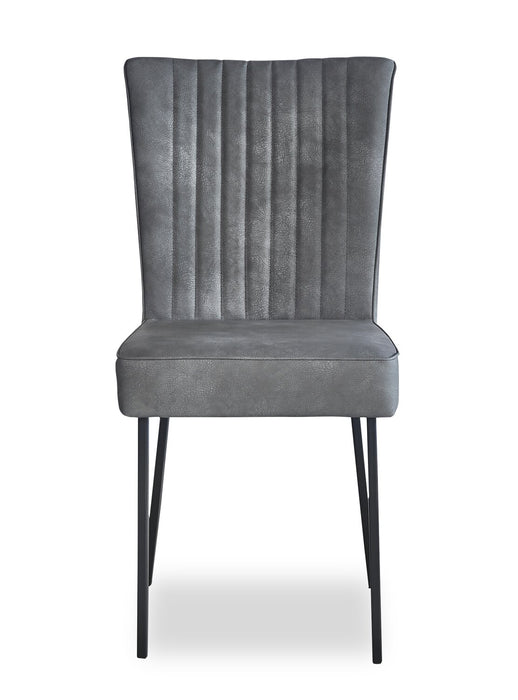 Ensemble de salle à manger Ezra 7 pièces avec table qui s’allonge de 63 po à 79 po (L) et 6 chaises - imitation de marbre blanc et gris