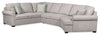 Scott Living Haven 3-Piece Right-Facing Chenille Fabric Cuddler Sleeper Sectional - Grey | Sofa-lit sectionnel enveloppant de droite Haven de Scott Living 3 pièces en tissu de chenille - gris