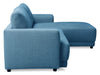 Voyage Modular 3-Piece Right-Facing Fabric Sectional with Removable Back Cushions – Blue | Sofa sectionnel modulaire de droite Voyage 3 pièces en tissu avec coussins de dossier amovibles - bleu