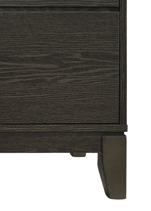 Table de nuit Sable de 24 po (L) x 24 po (H) à 2 tiroirs - gris foncé