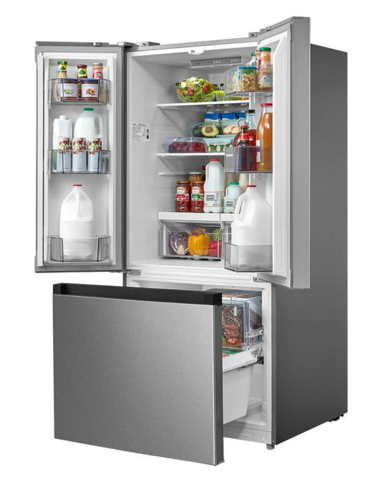 Réfrigérateur Midea de 18,4 pi³ et de 30 po à portes françaises - acier inoxydable - MRF18B4AST